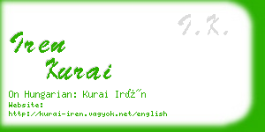 iren kurai business card